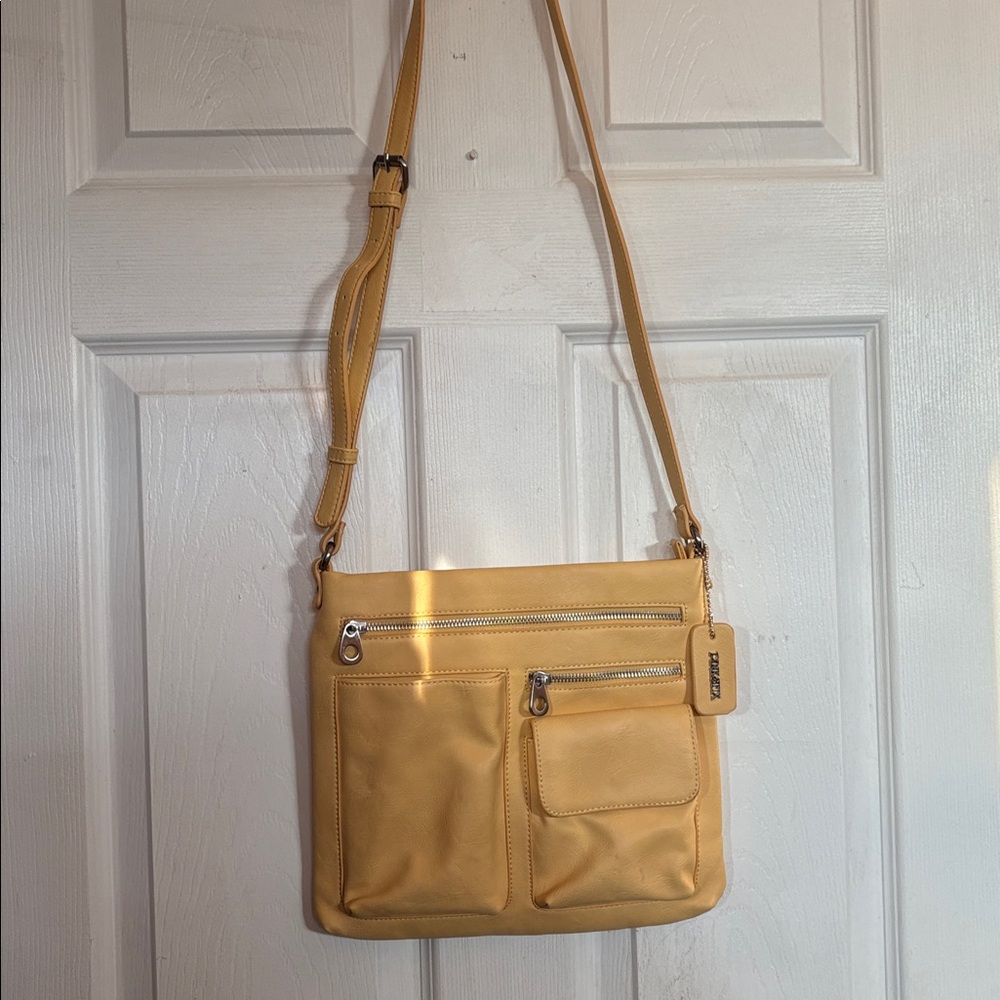 Stylish PINK STIX Yellow Crossbody Bag